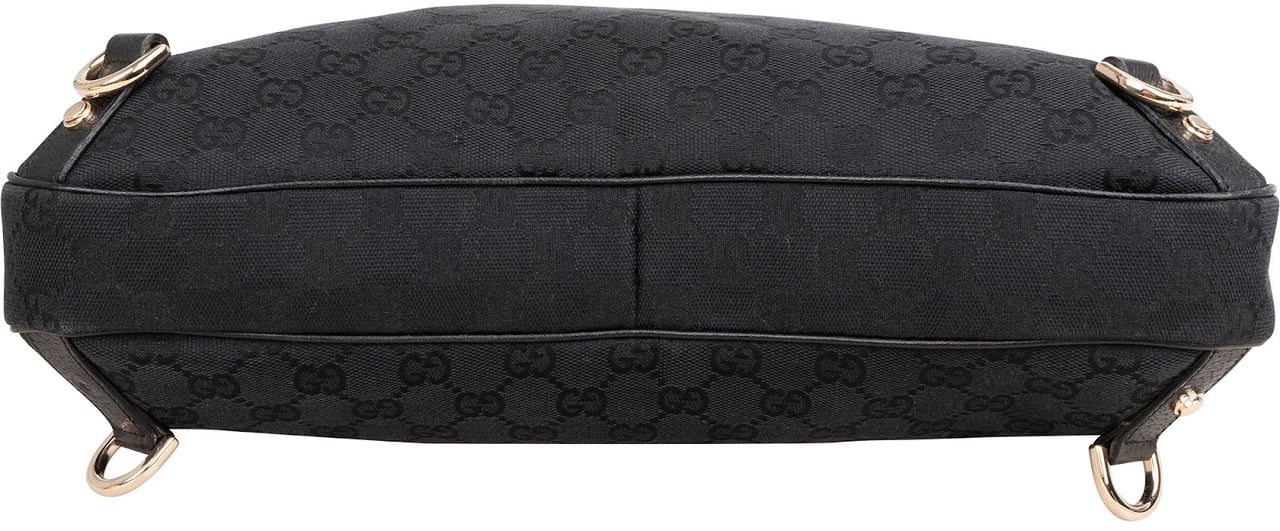 Gucci Monogram GG Abbey D-Ring Hobo Shoulder Bag Zwart