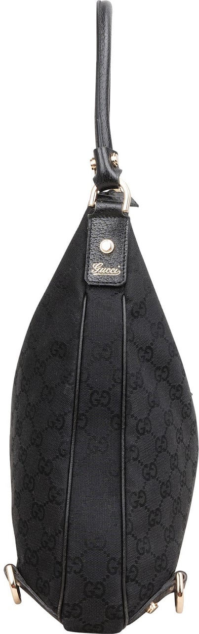 Gucci Monogram GG Abbey D-Ring Hobo Shoulder Bag Zwart