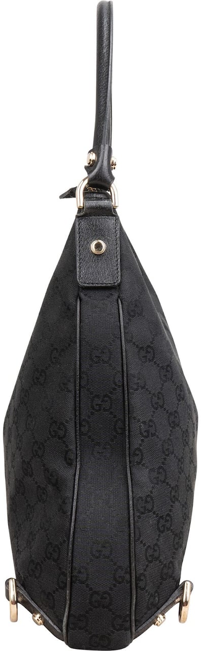 Gucci Monogram GG Abbey D-Ring Hobo Shoulder Bag Zwart