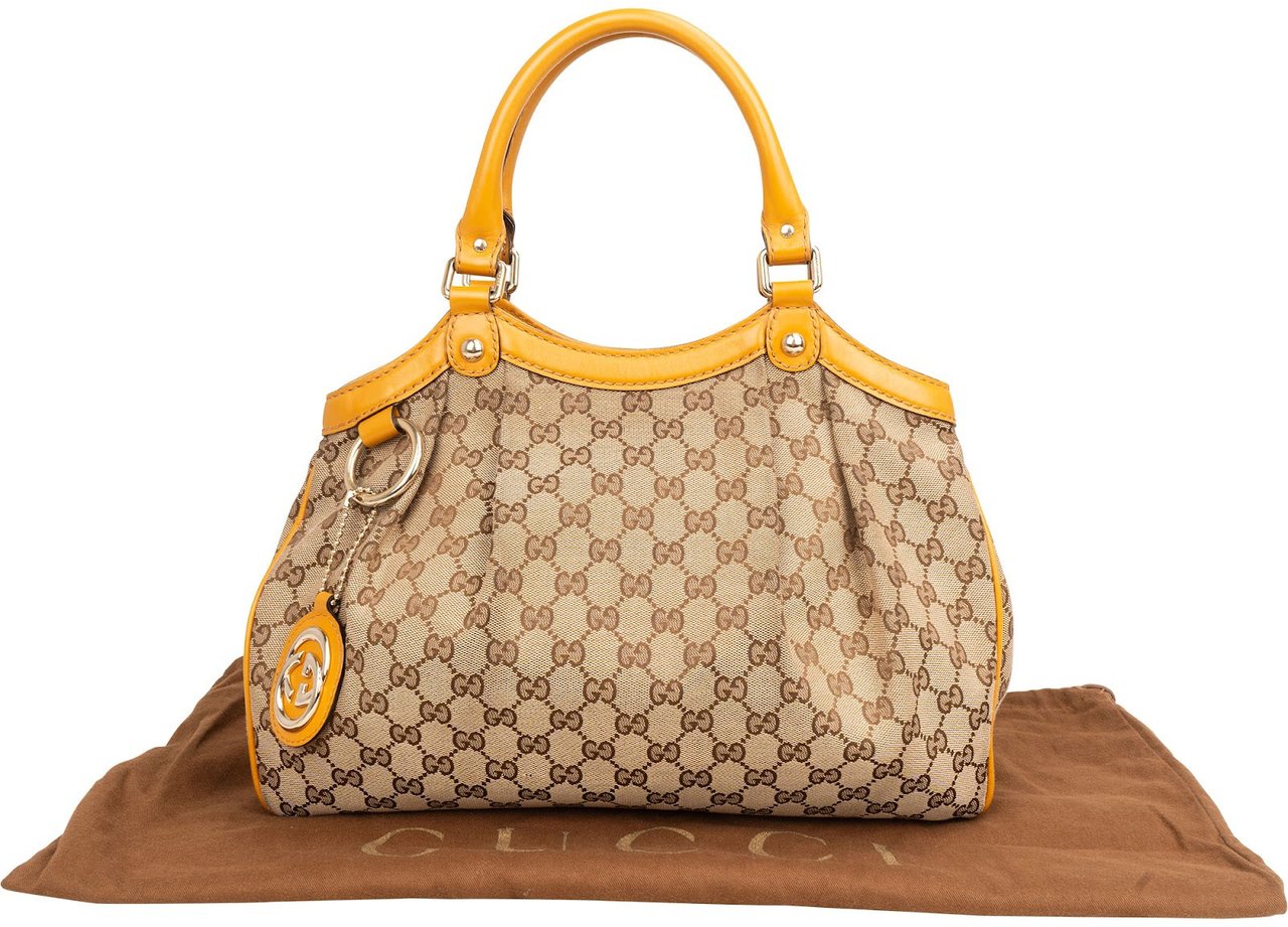 Gucci Monogram GG Sukey Handbag Beige