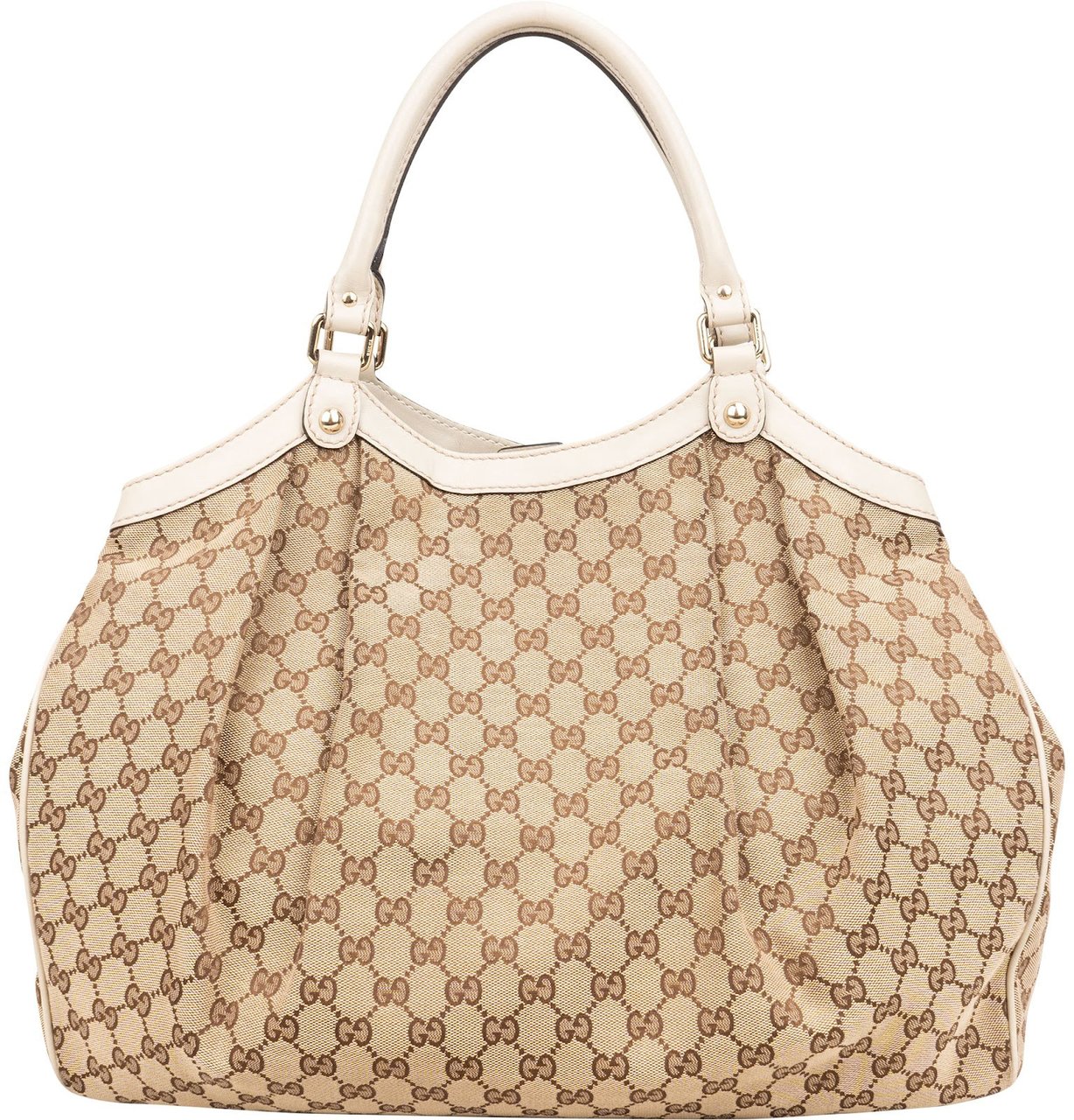 Gucci Monogram GG Sukey Large Hobo Shoulder Bag Beige