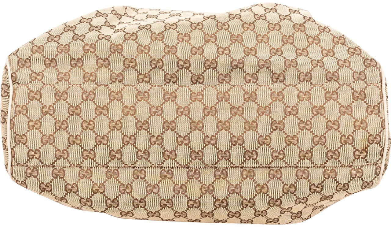 Gucci Monogram GG Sukey Large Hobo Shoulder Bag Beige