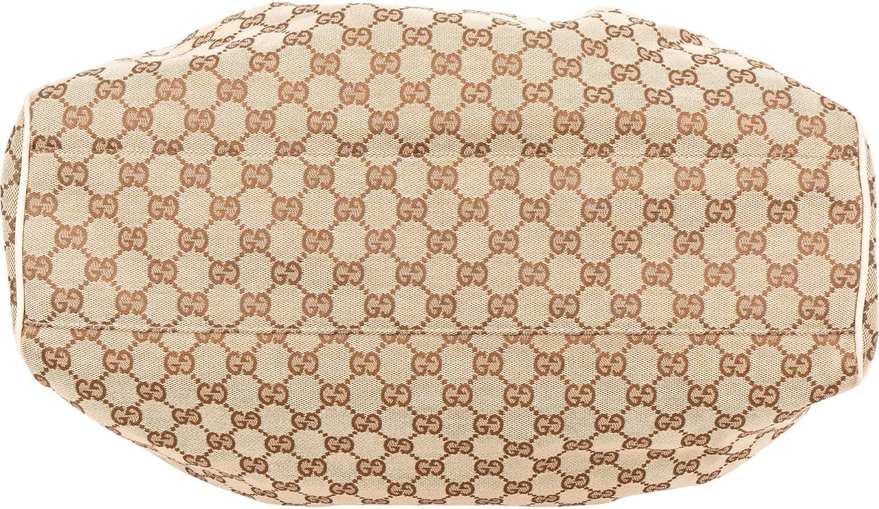 Gucci Monogram GG Sukey Large Hobo Shoulder Bag Beige
