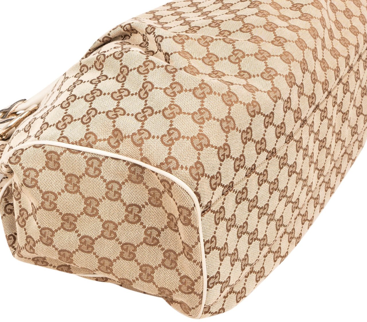 Gucci Monogram GG Sukey Large Hobo Shoulder Bag Beige