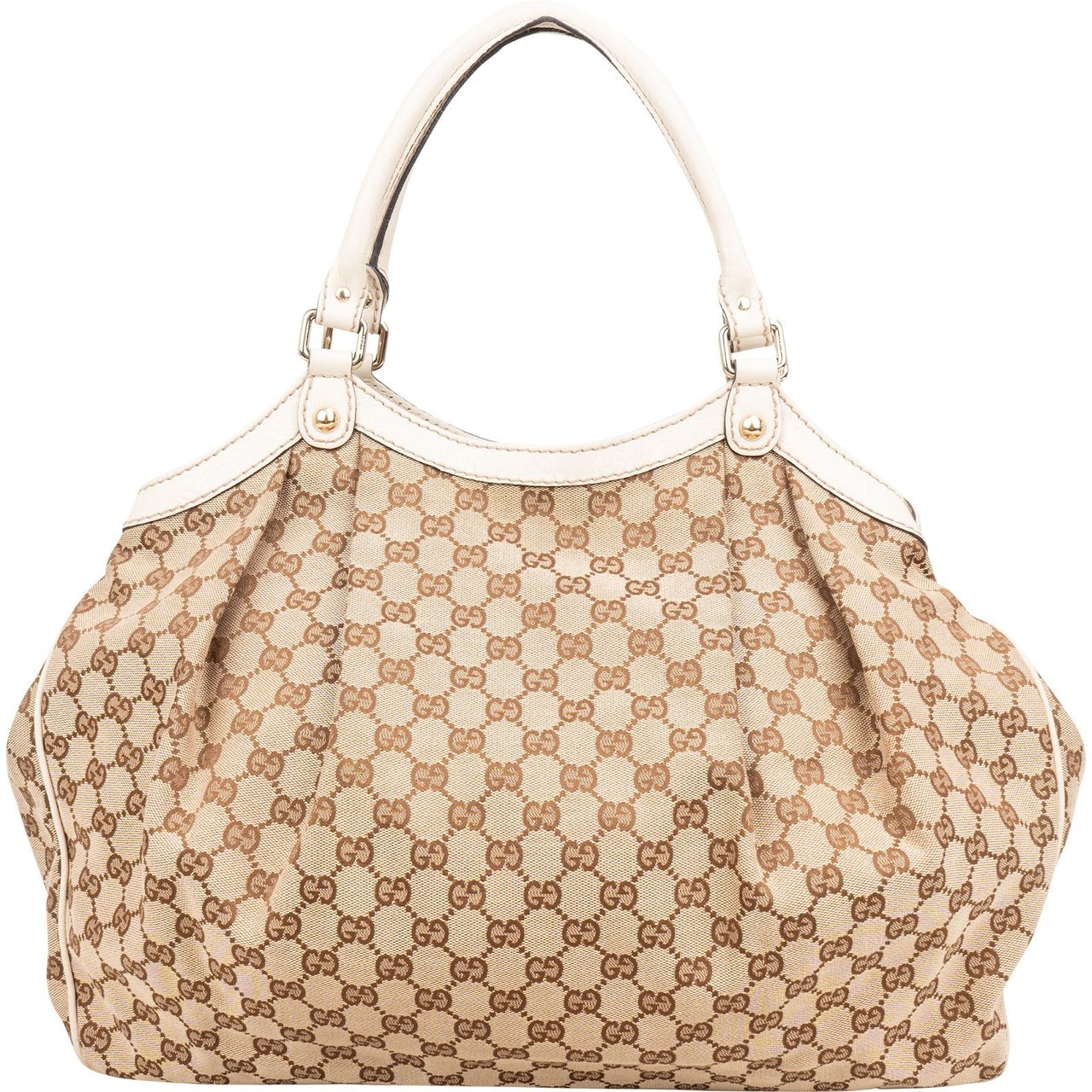 Gucci Monogram GG Sukey Large Hobo Shoulder Bag Beige