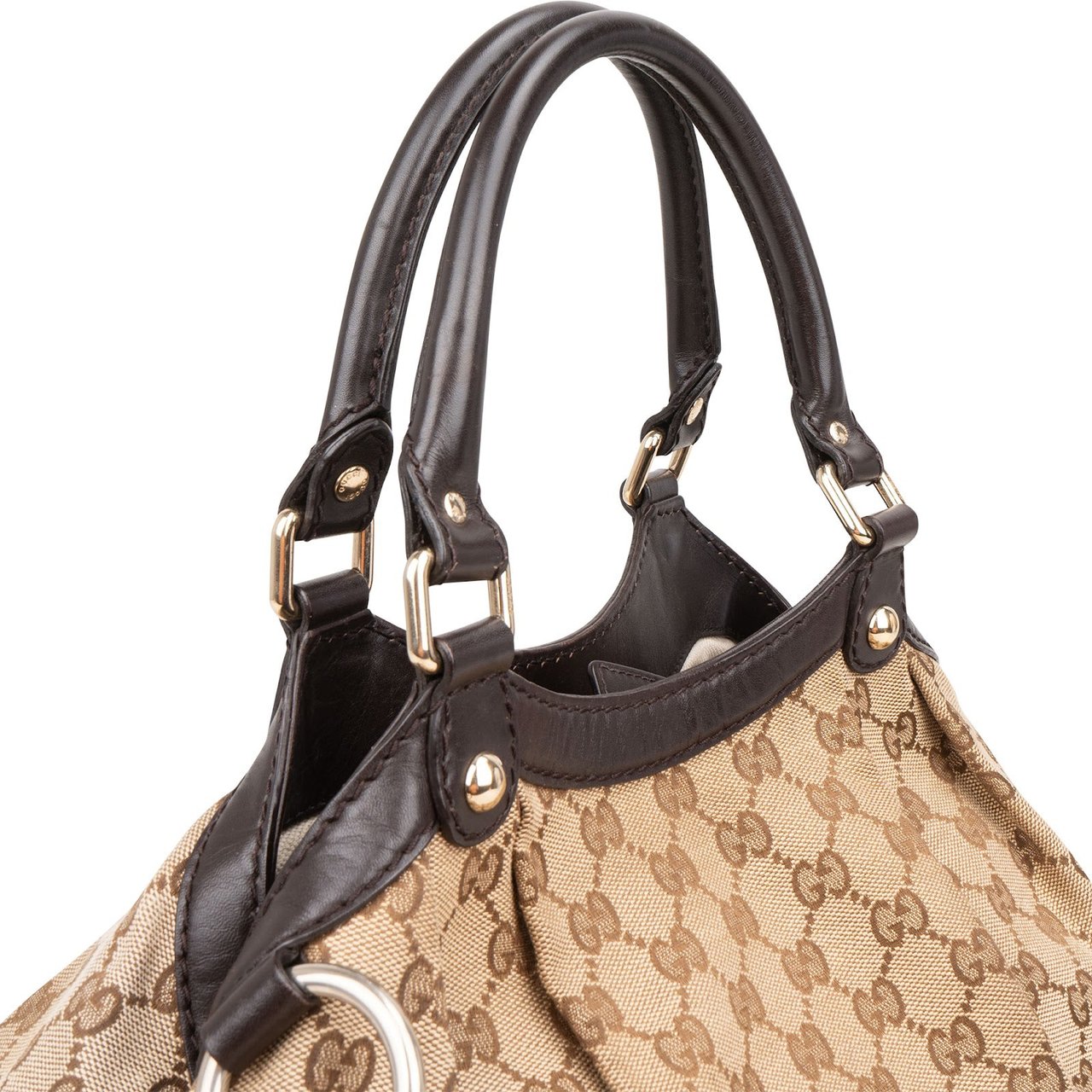 Gucci Monogram GG Sukey Medium Handbag Beige