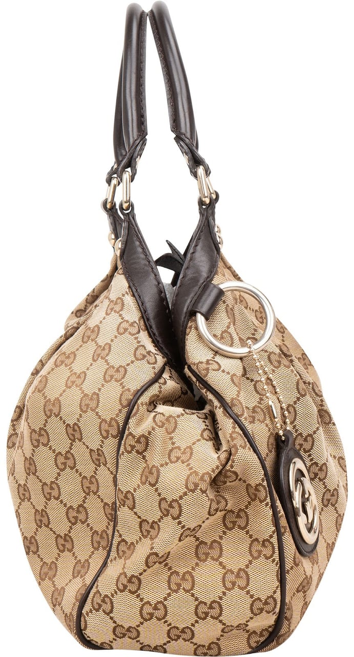 Gucci Monogram GG Sukey Medium Handbag Beige