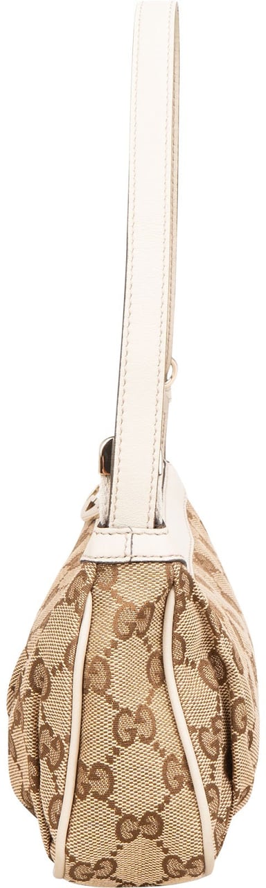 Gucci Monogram GG Lovely Heart Pochette Accessoires Shoulder Bag Beige