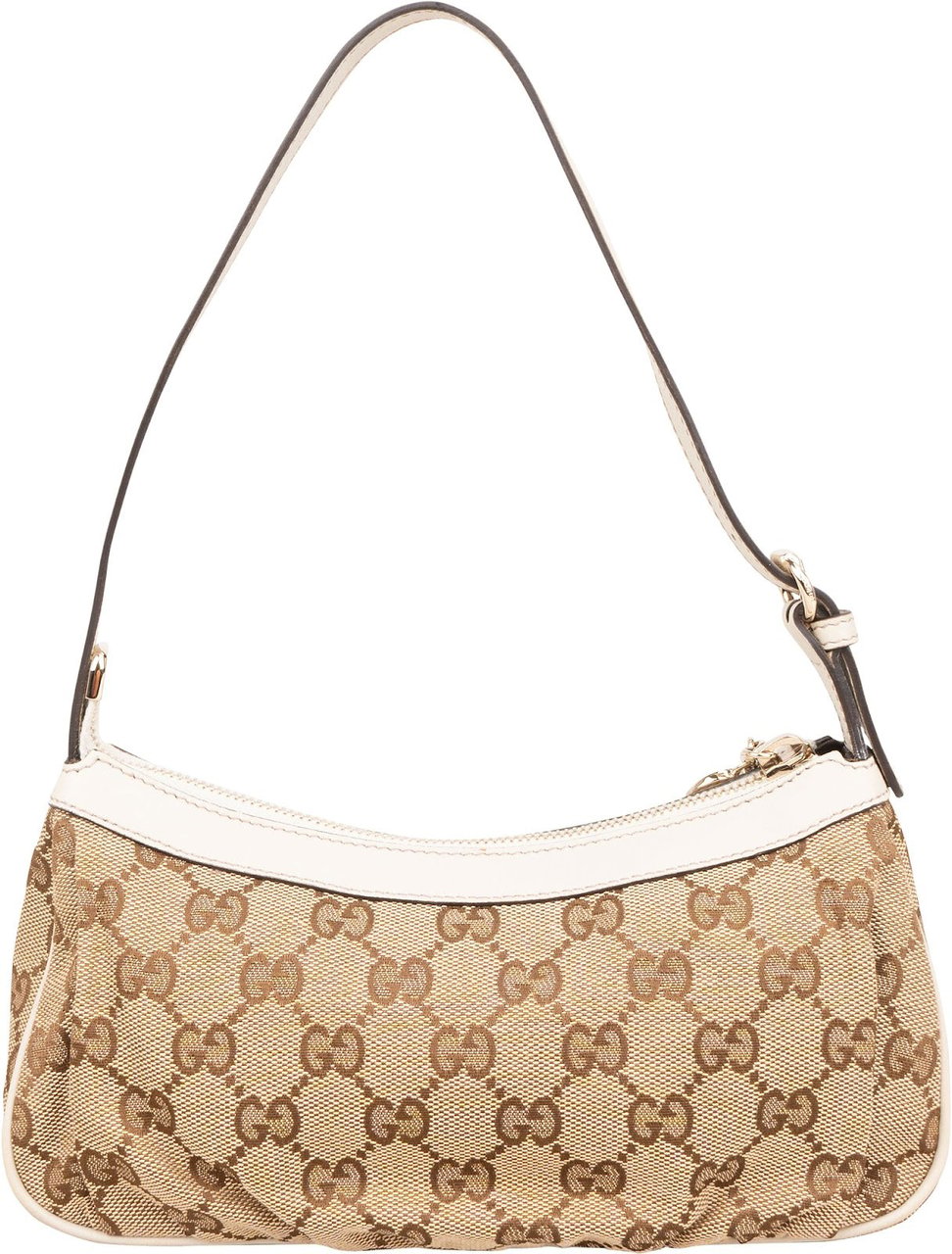 Gucci Monogram GG Lovely Heart Pochette Accessoires Shoulder Bag Beige