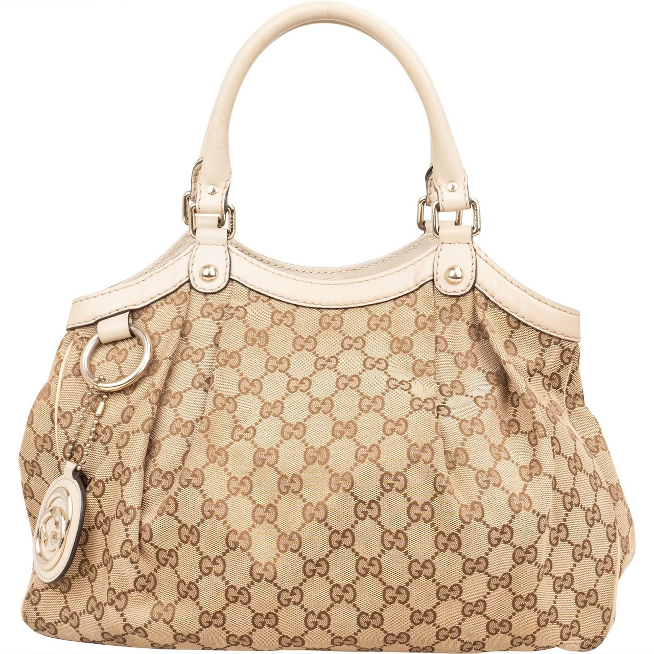 Gucci Monogram GG Sukey Handbag Beige