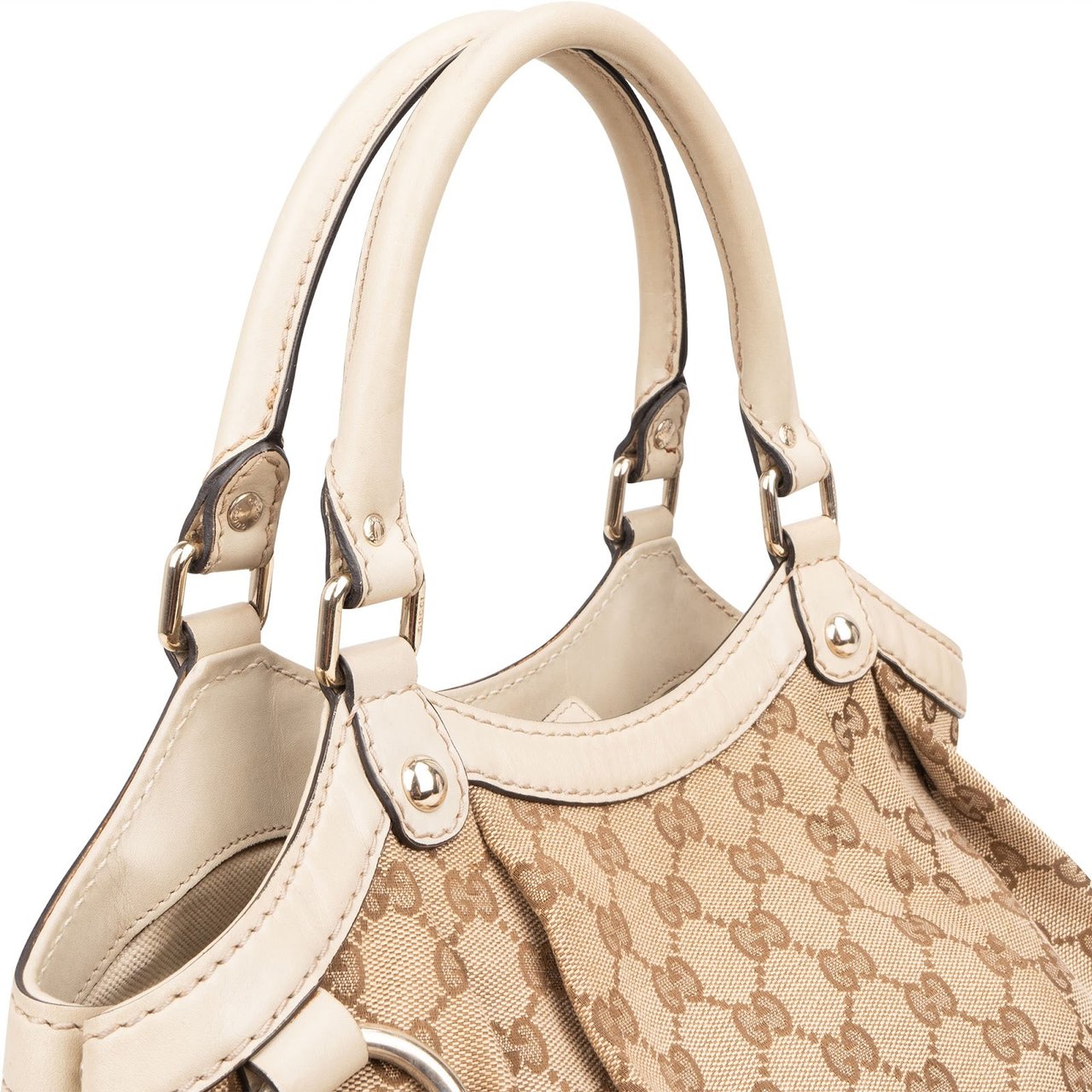 Gucci Monogram GG Sukey Handbag Beige