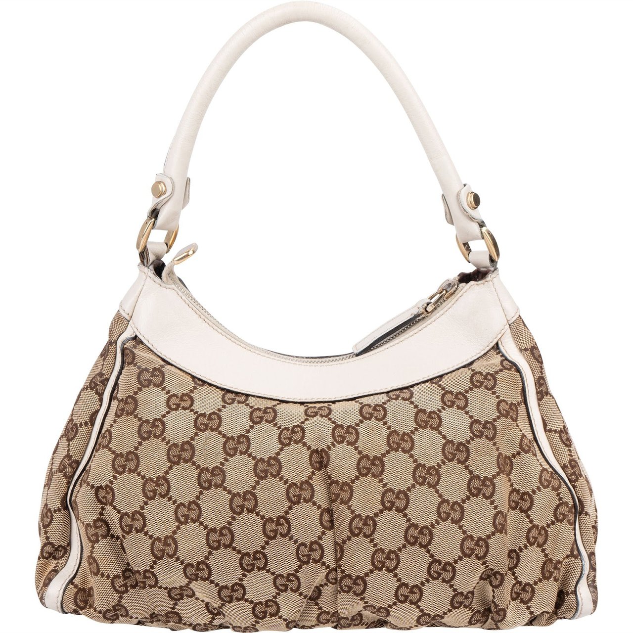 Gucci Monogram GG Abbey D-Ring Shoulder Bag Beige