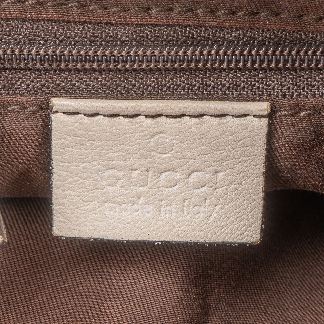 Gucci Monogram GG Abbey D-Ring Shoulder Bag Beige