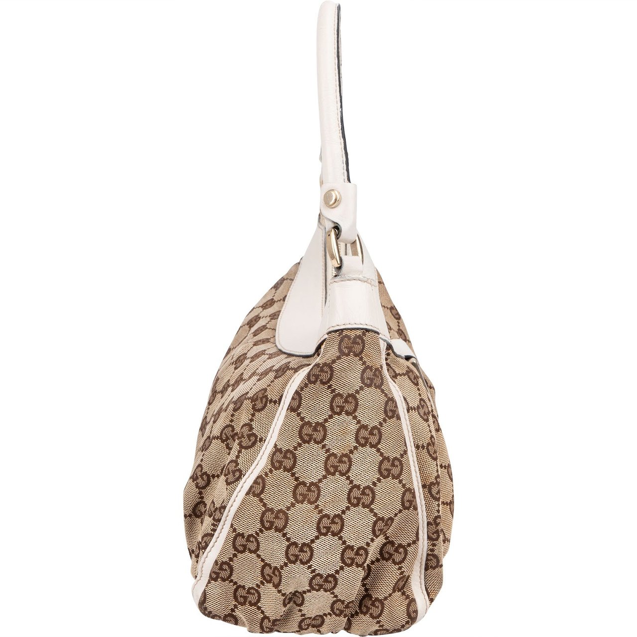 Gucci Monogram GG Abbey D-Ring Shoulder Bag Beige