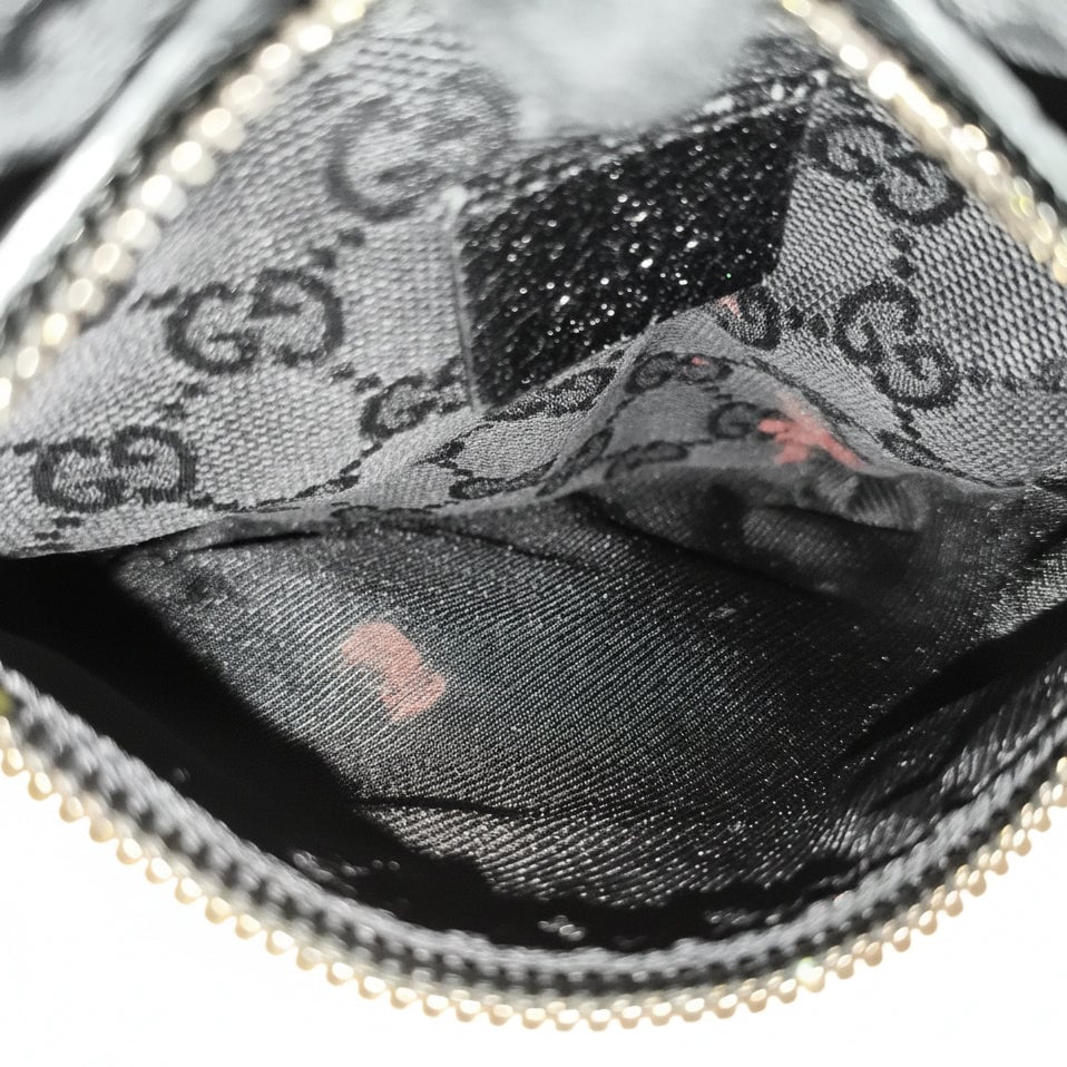 Gucci Monogram GG Belt Crossbody Bag Zwart