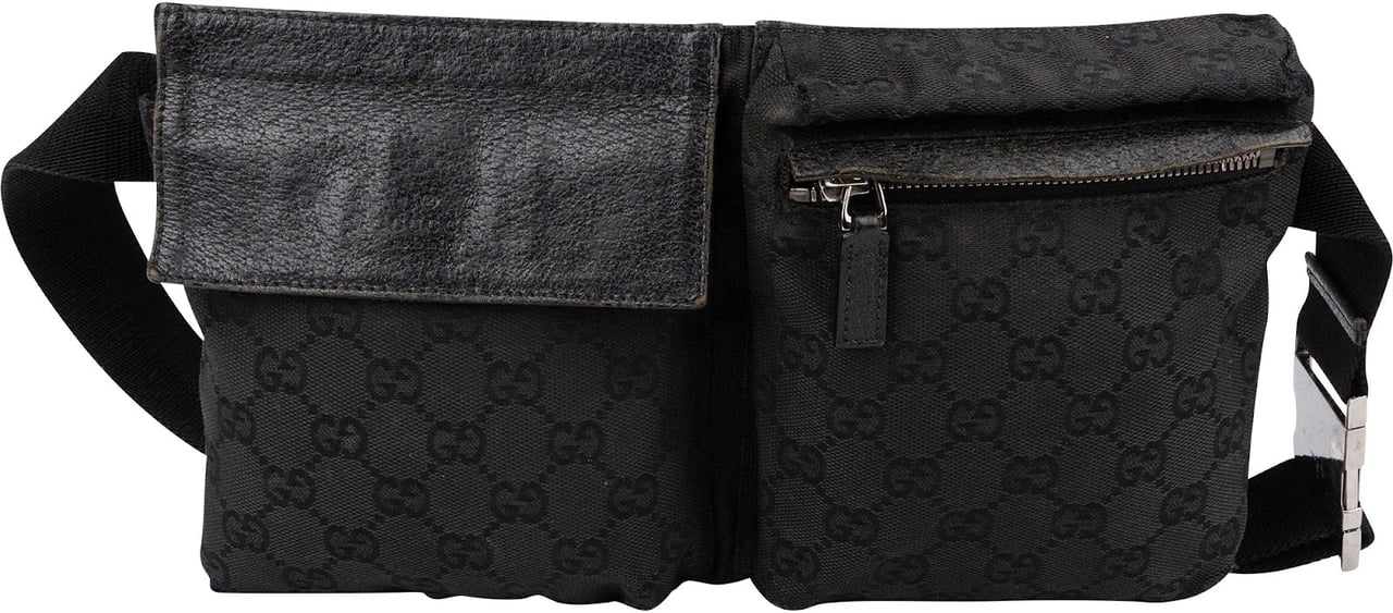 Gucci Monogram GG Crossbody Belt Bag Zwart