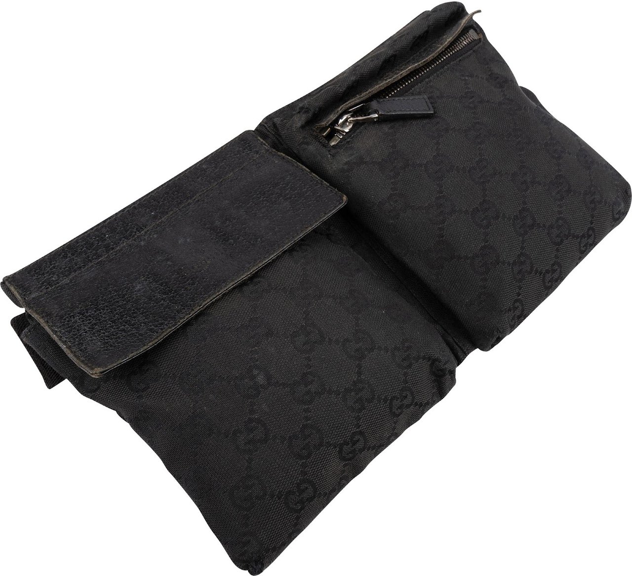 Gucci Monogram GG Crossbody Belt Bag Zwart