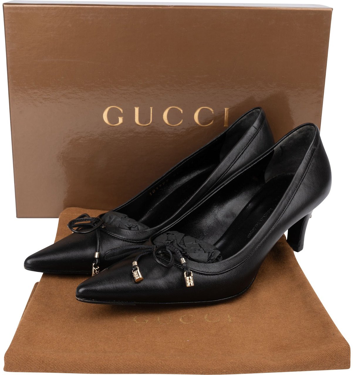 Gucci Black Leather Pumps (35,5) Zwart