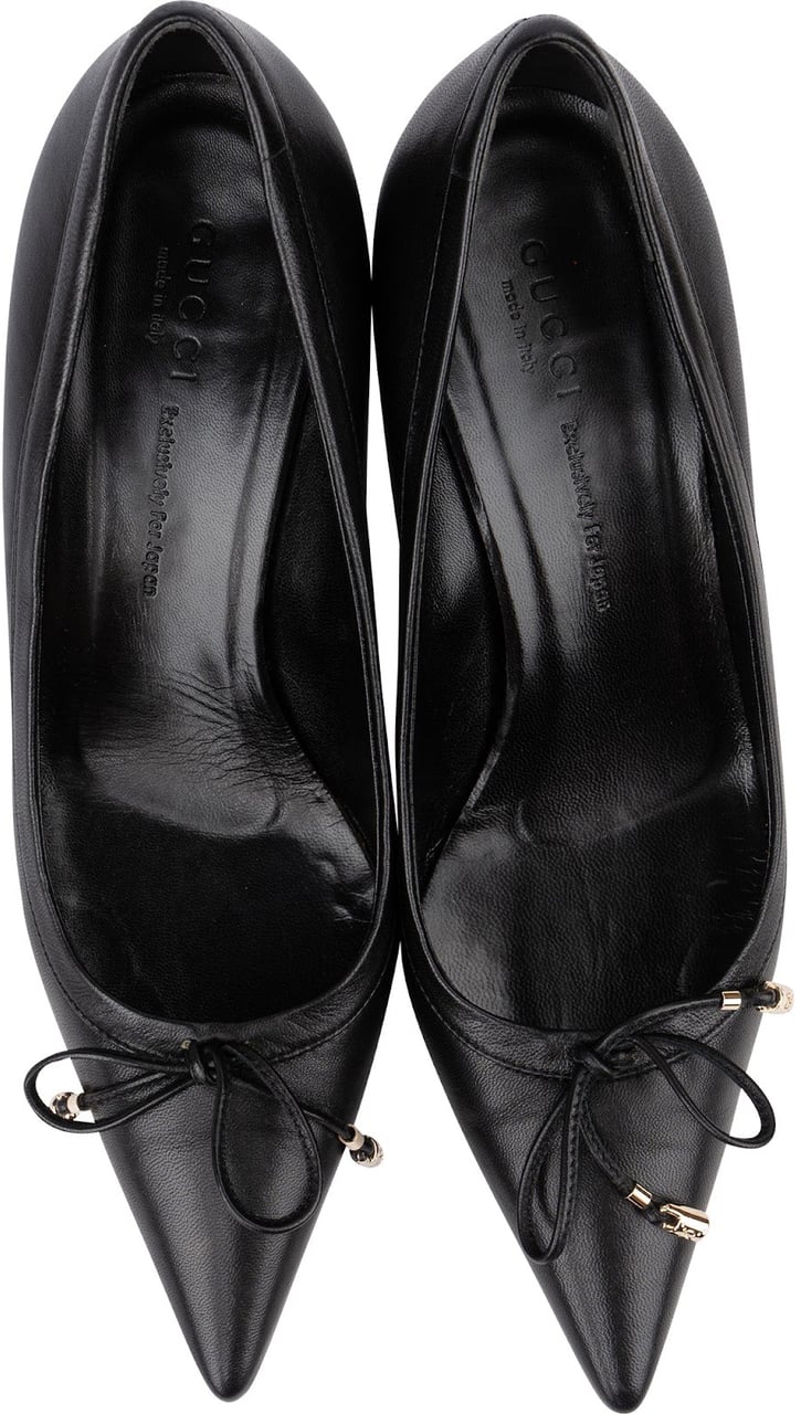 Gucci Black Leather Pumps (35,5) Zwart