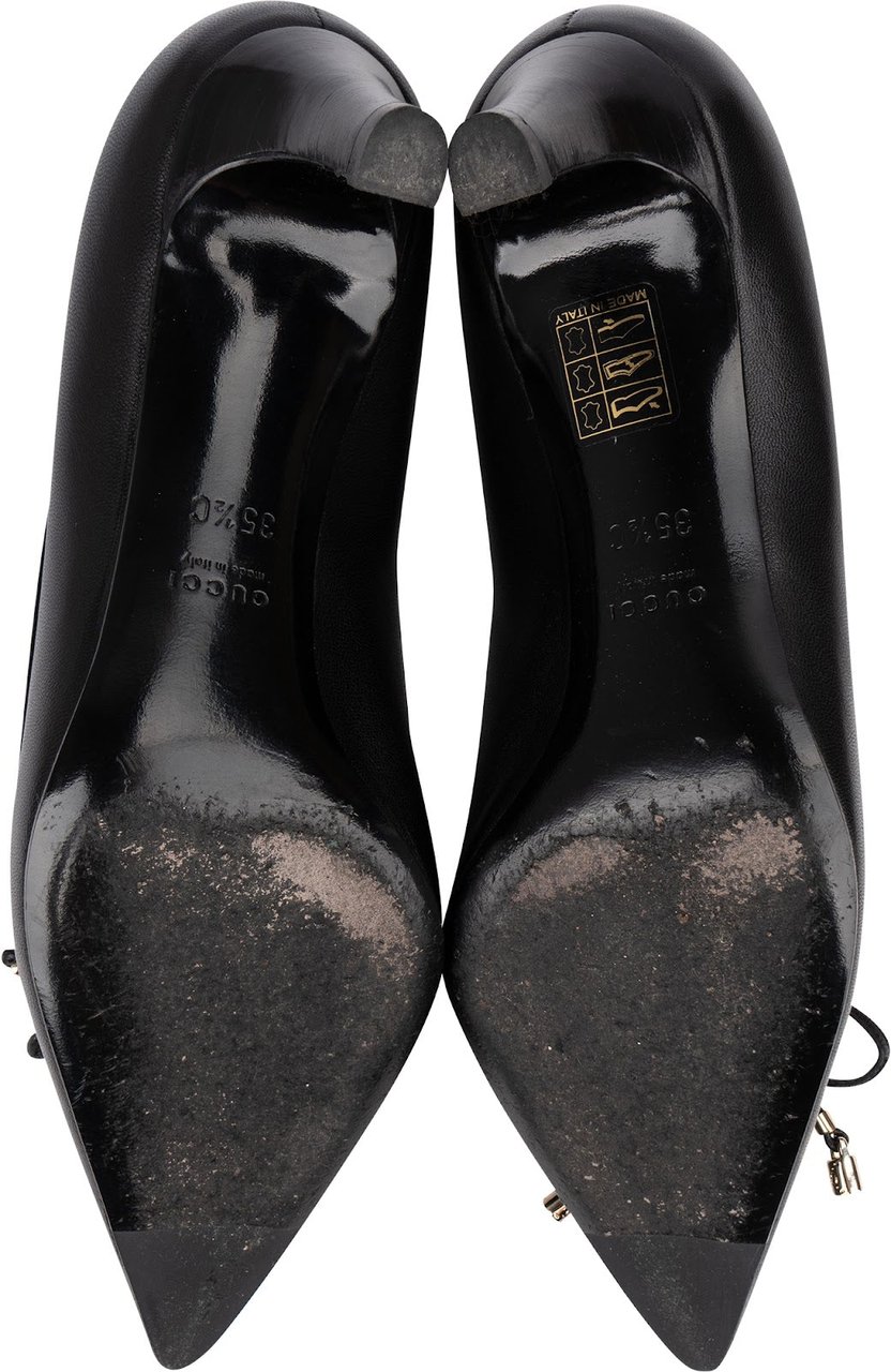 Gucci Black Leather Pumps (35,5) Zwart