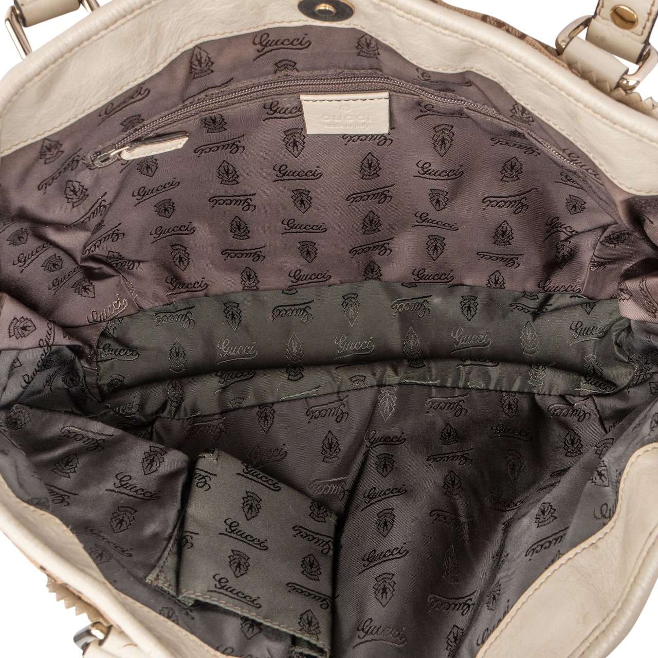 Gucci Gucci GG Monogram Knight Handbag Bruin