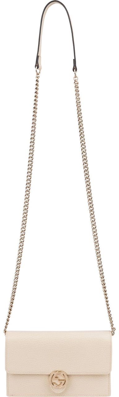 Gucci Grained Leather Interlocking GG Wallet On Chain Crossbody Bag Divers