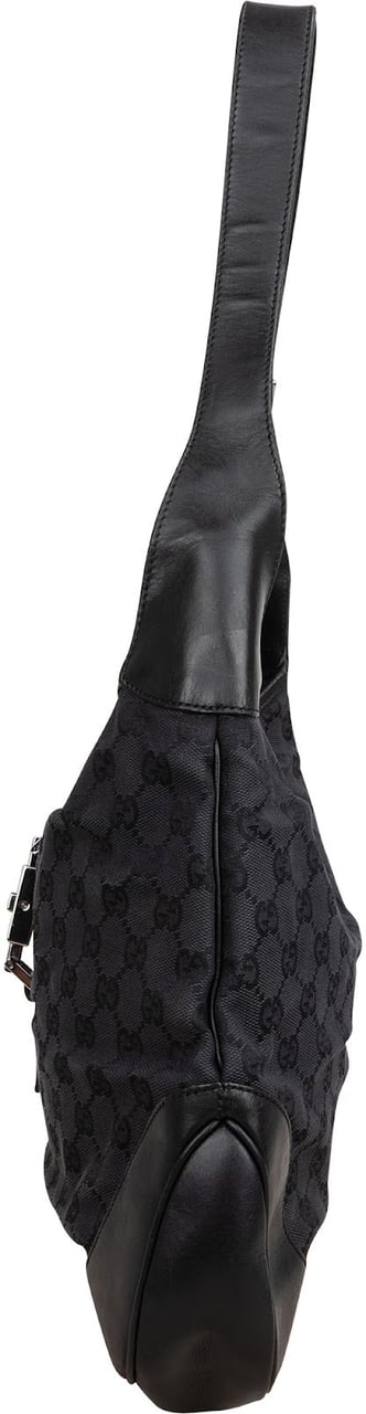 Gucci Monogram GG Canvas Jackie Shoulder Bag Zwart