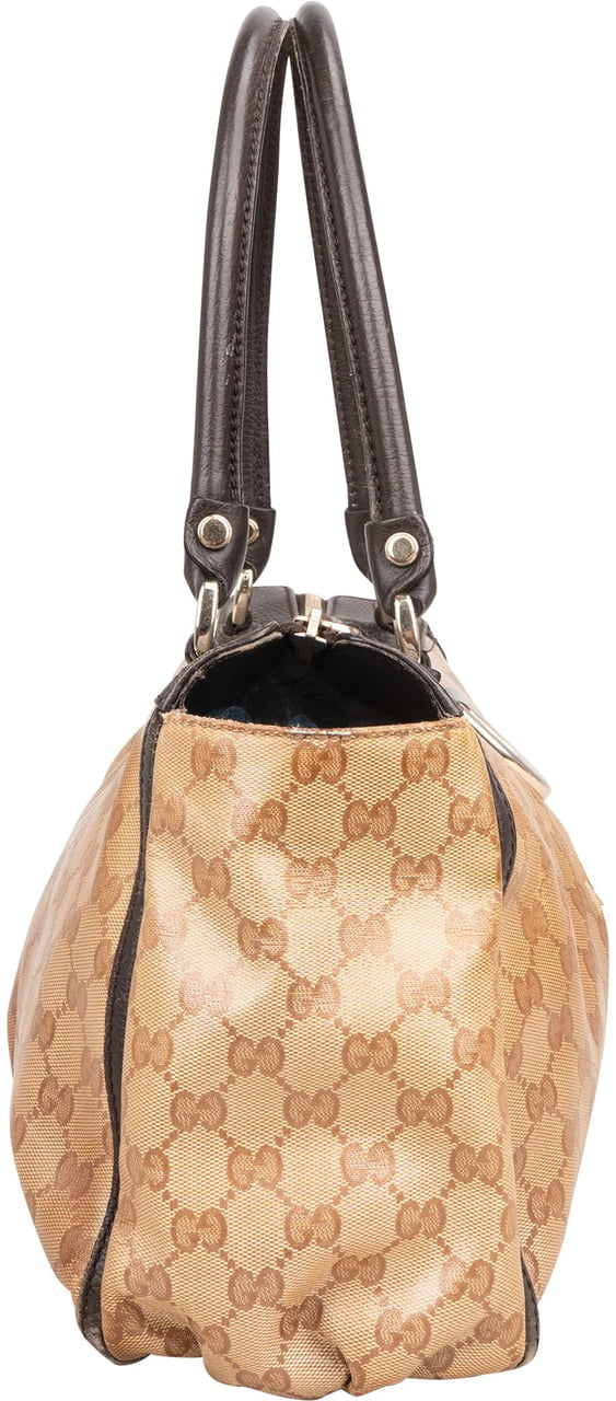 Gucci Monogram GG Canvas Abbey D-Ring Bag Handbag Beige