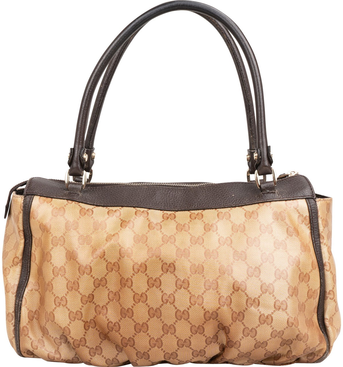 Gucci Monogram GG Canvas Abbey D-Ring Bag Handbag Beige