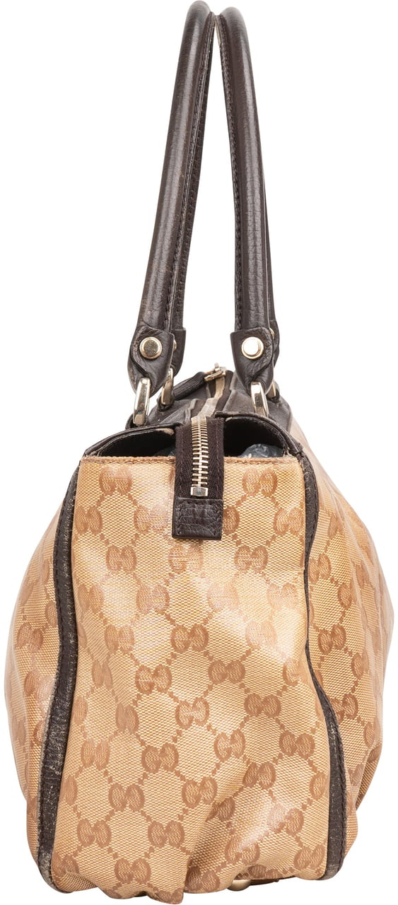 Gucci Monogram GG Canvas Abbey D-Ring Bag Handbag Beige