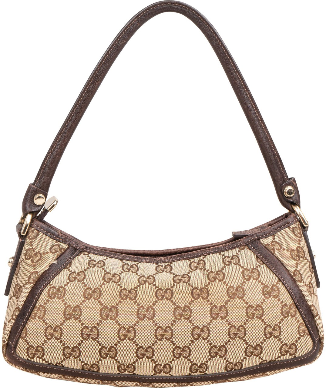 Gucci Monogram GG Canvas Abbey D-Ring Pochette Shoulder Bag Beige