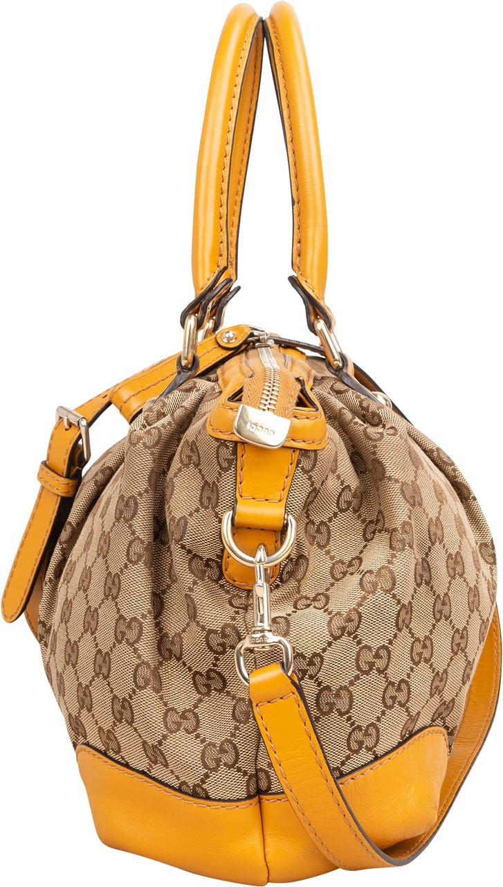 Gucci Monogram GG Canvas Sukey Handbag Beige