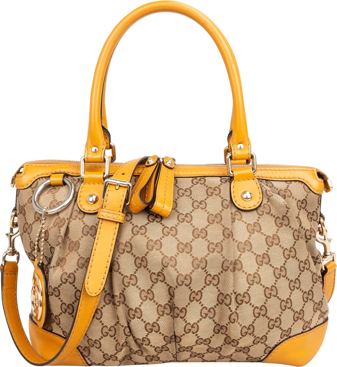 Gucci Monogram GG Canvas Sukey Handbag Beige