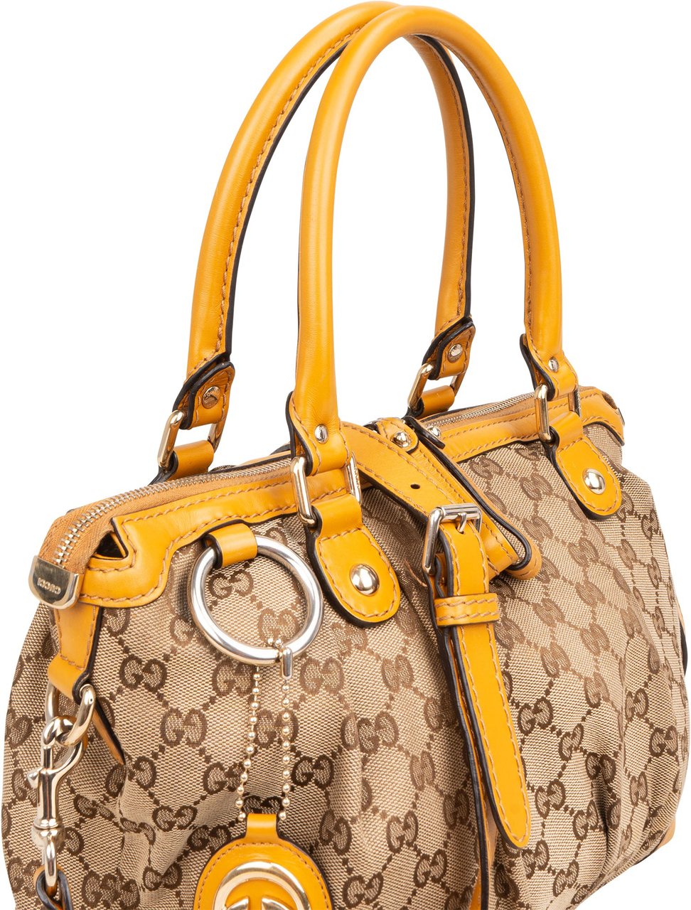 Gucci Monogram GG Canvas Sukey Handbag Beige