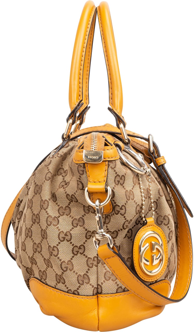 Gucci Monogram GG Canvas Sukey Handbag Beige