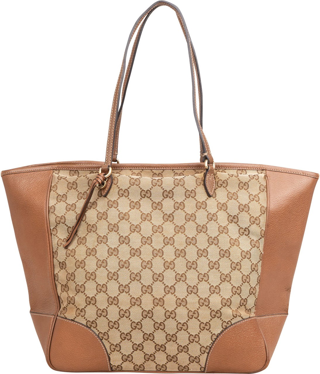 Gucci Monogram GG Canvas New Britt Tote Shoulder Bag Beige