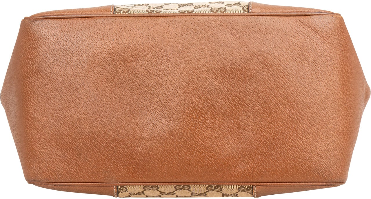 Gucci Monogram GG Canvas New Britt Tote Shoulder Bag Beige