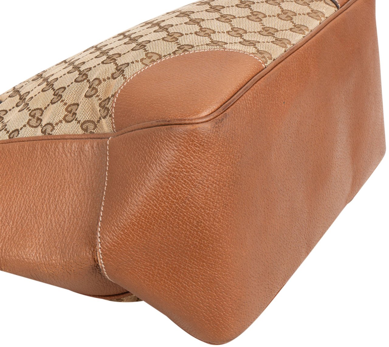 Gucci Monogram GG Canvas New Britt Tote Shoulder Bag Beige