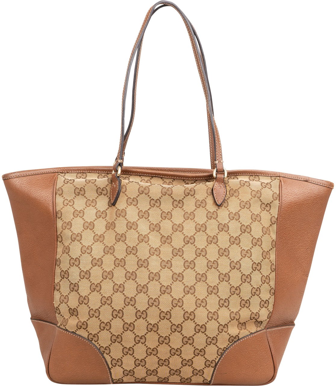 Gucci Monogram GG Canvas New Britt Tote Shoulder Bag Beige