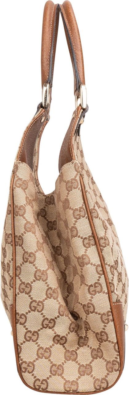 Gucci Monogram GG Canvas New Jackie Shoulder Bag Bruin