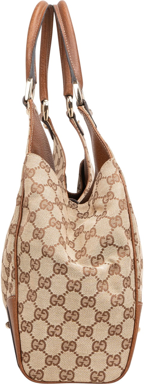 Gucci Monogram GG Canvas New Jackie Shoulder Bag Bruin