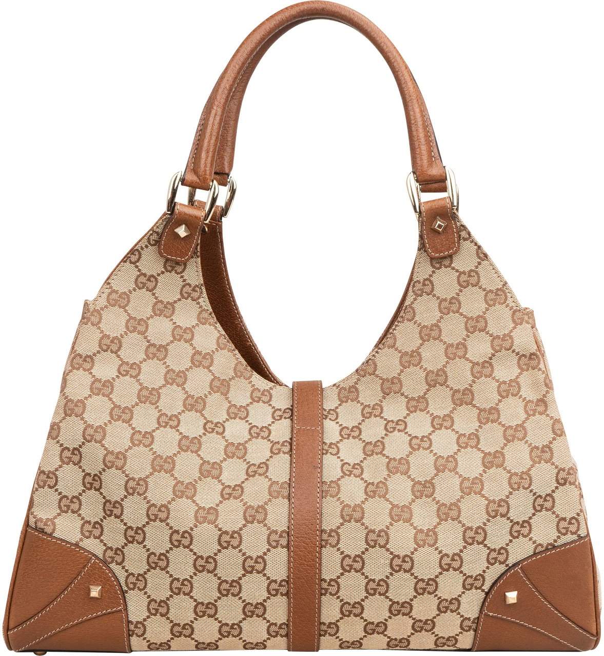 Gucci Monogram GG Canvas New Jackie Shoulder Bag Bruin
