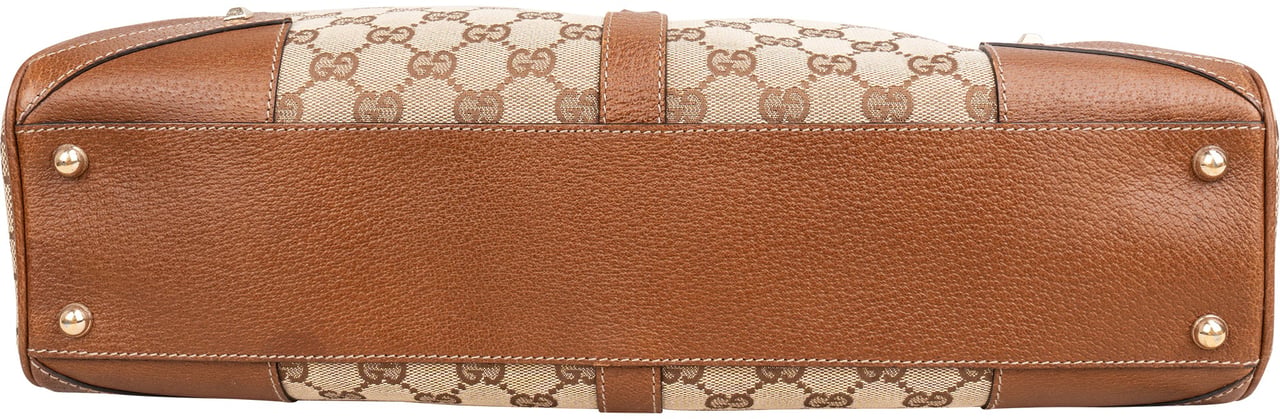 Gucci Monogram GG Canvas New Jackie Shoulder Bag Bruin