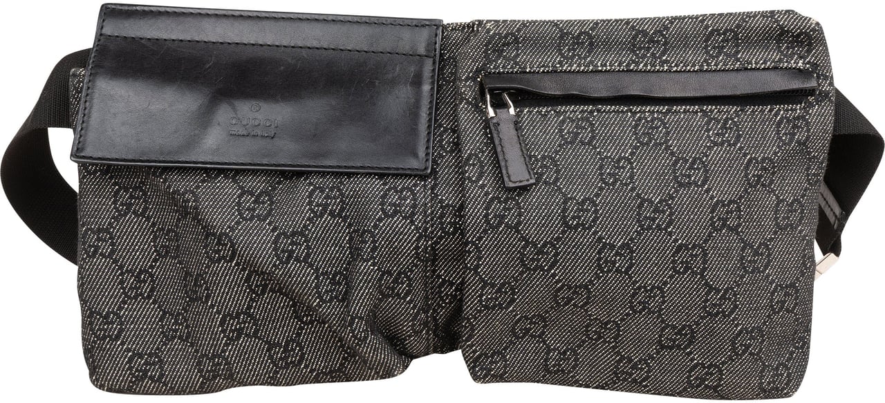 Gucci Monogram GG Crossbody Belt Bag Zwart