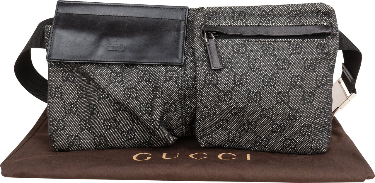 Gucci Monogram GG Crossbody Belt Bag Zwart