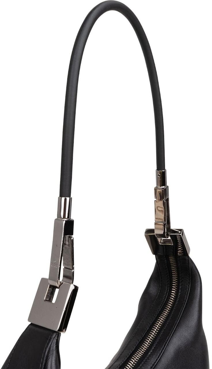 Gucci Black Leather GG Small Shoulder Bag Zwart