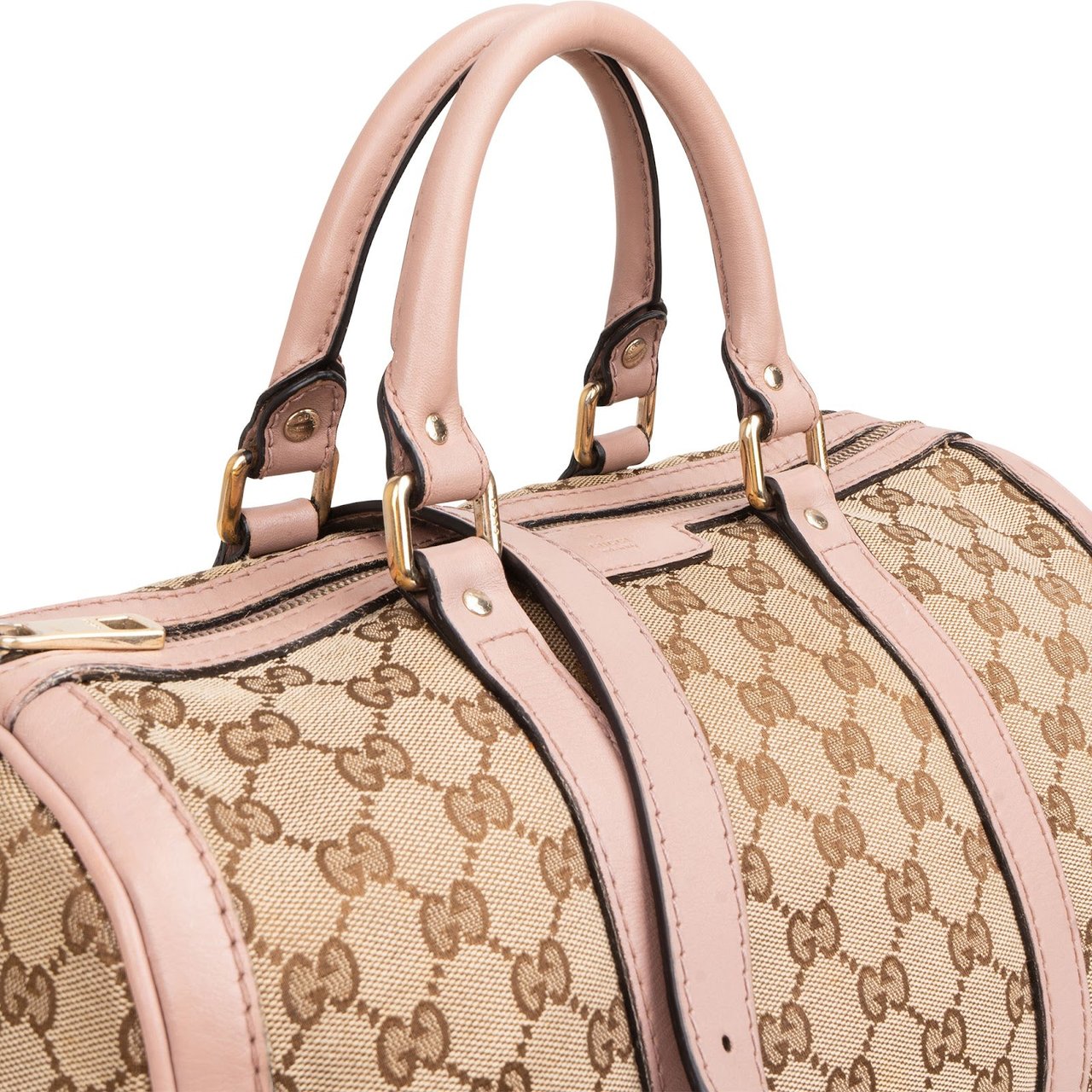 Gucci Monogram GG Canvas Joy Boston Handbag Beige