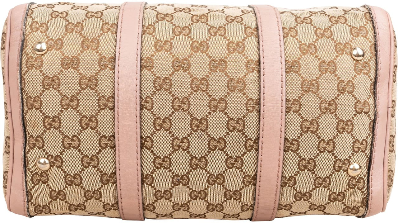 Gucci Monogram GG Canvas Joy Boston Handbag Beige