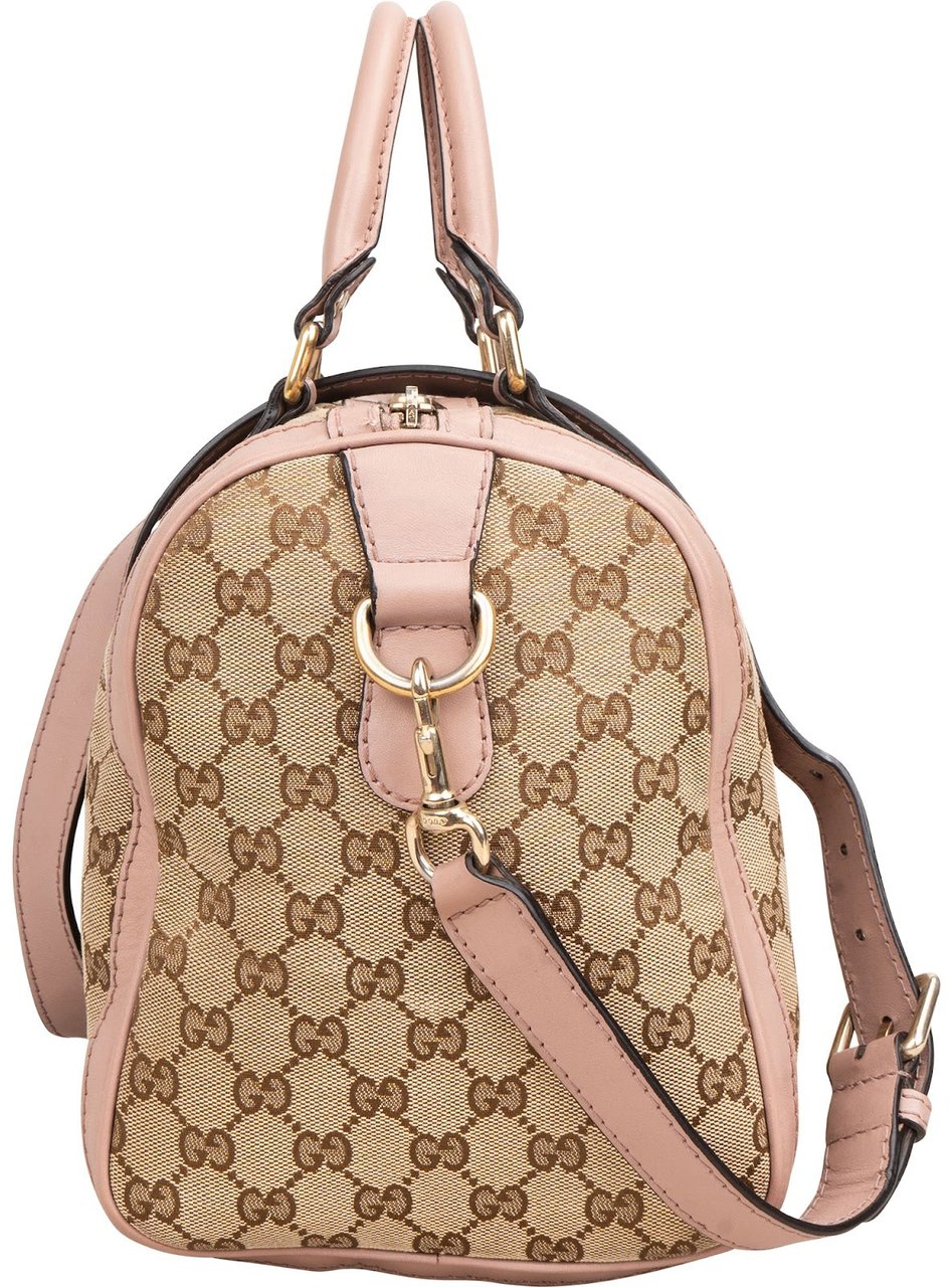 Gucci Monogram GG Canvas Joy Boston Handbag Beige
