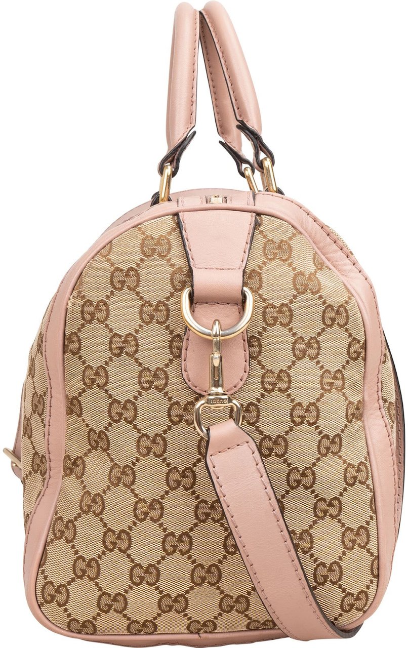 Gucci Monogram GG Canvas Joy Boston Handbag Beige